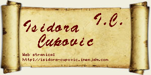 Isidora Čupović vizit kartica